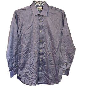 Ted Baker Endurance Long Sleeve Button Up Dress‎ Shirt Flip Cuff Size 15.5 32/33